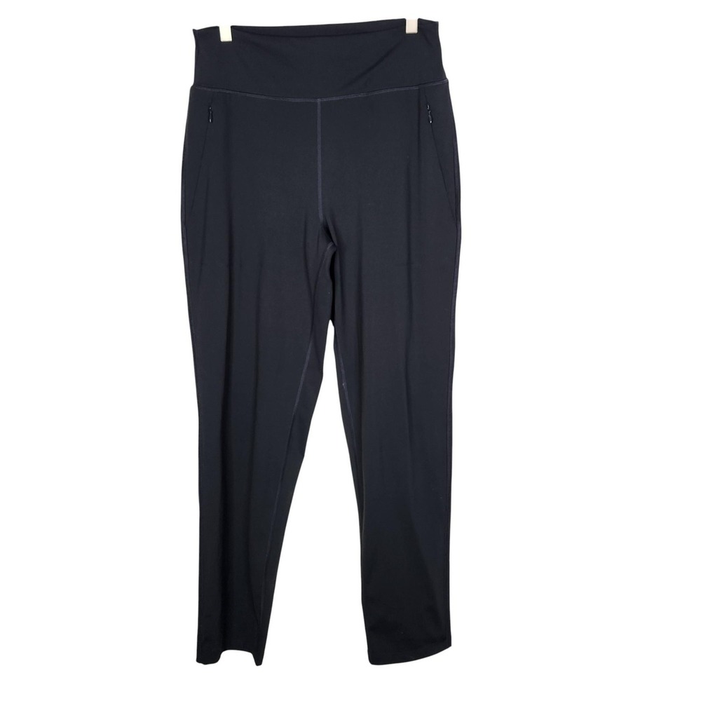 NINEPINE Pants Womens Large Gray Recycled Track Tapered‎ Pull On Zip Pockets